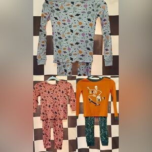 Girls Halloween Pajama Bundle, Lot of 3, Size 8